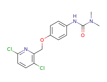 Molecular Structure of 58804-02-7 (Urea, N'-[4-[(3,6-dichloro-2-pyridinyl)methoxy]phenyl]-N,N-dimethyl-)
