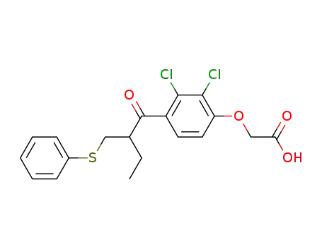 Molecular Structure of 49801-29-8 (Acetic acid, [2,3-dichloro-4-[1-oxo-2-[(phenylthio)methyl]butyl]phenoxy]-)
