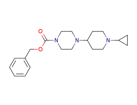 Molecular Structure of 775287-97-3 (1-Piperazinecarboxylic acid, 4-(1-cyclopropyl-4-piperidinyl)-,
phenylmethyl ester)