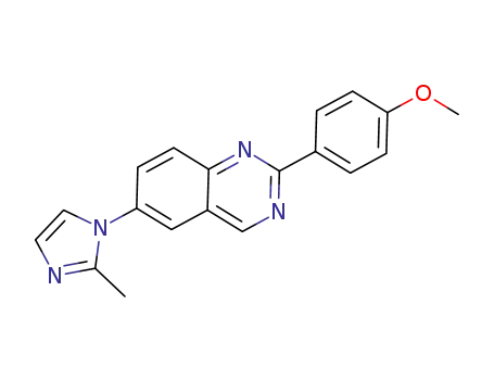 Molecular Structure of 1201902-01-3 (2-(4-methoxyphenyl)-6-(2-methyl-1H-imidazol-1-yl)quinazoline)