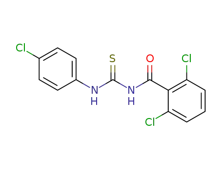 Molecular Structure of 57160-64-2 (Benzamide, 2,6-dichloro-N-[[(4-chlorophenyl)amino]thioxomethyl]-)