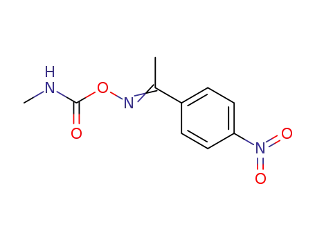 Molecular Structure of 24303-48-8 (Ethanone, 1-(4-nitrophenyl)-, O-[(methylamino)carbonyl]oxime)