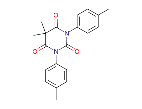 Molecular Structure of 1501-07-1 (2,4,6(1H,3H,5H)-Pyrimidinetrione,
5,5-dimethyl-1,3-bis(4-methylphenyl)-)