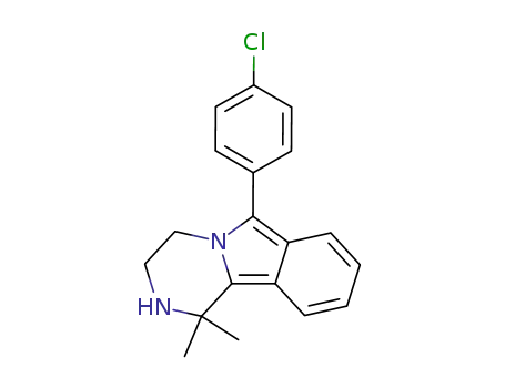 Molecular Structure of 18039-65-1 (Pyrazino[2,1-a]isoindole,
6-(4-chlorophenyl)-1,2,3,4-tetrahydro-1,1-dimethyl-)