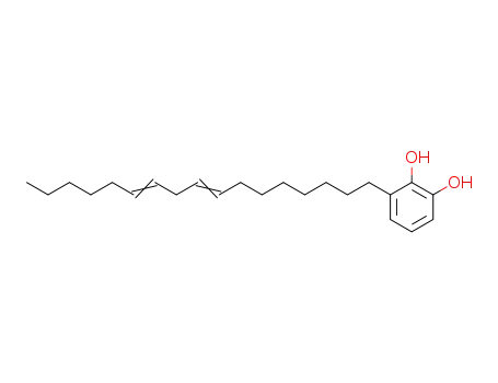 Molecular Structure of 5130-56-3 (1,2-Benzenediol, 3-(8,11-heptadecadienyl)-)