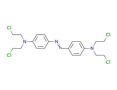 Molecular Structure of 79967-29-6 (4-[[4-[bis(2-chloroethyl)amino]phenyl]methylideneamino]-N,N-bis(2-chloroethyl)aniline)