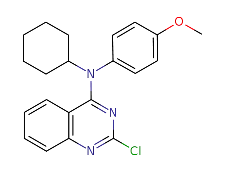 Molecular Structure of 827030-67-1 (4-Quinazolinamine, 2-chloro-N-cyclohexyl-N-(4-methoxyphenyl)-)