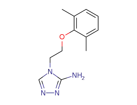 Molecular Structure of 5369-84-6 (4-[2-[(2,6-Dimethylphenyl)oxy]ethyl]-4H-1,2,4-triazol-3-amine)