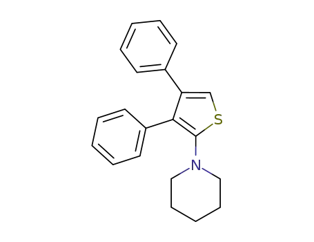 Molecular Structure of 5866-50-2 (Piperidine, 1-(3,4-diphenyl-2-thienyl)-)