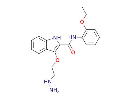 57037-20-4,N-(2-ethoxyphenyl)-3-(2-hydrazinylethoxy)-1H-indole-2-carboxamide,