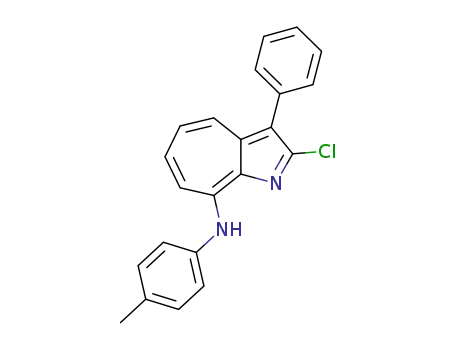 Molecular Structure of 63725-32-6 (Cyclohepta[b]pyrrol-8-amine, 2-chloro-N-(4-methylphenyl)-3-phenyl-)