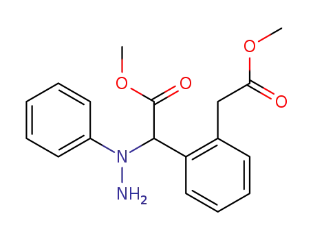 Molecular Structure of 55404-14-3 (1,2-Benzenediacetic acid, a-(1-phenylhydrazino)-, dimethyl ester)