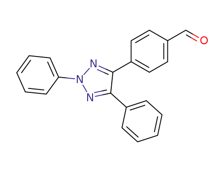 Molecular Structure of 61310-00-7 (Benzaldehyde, 4-(2,5-diphenyl-2H-1,2,3-triazol-4-yl)-)