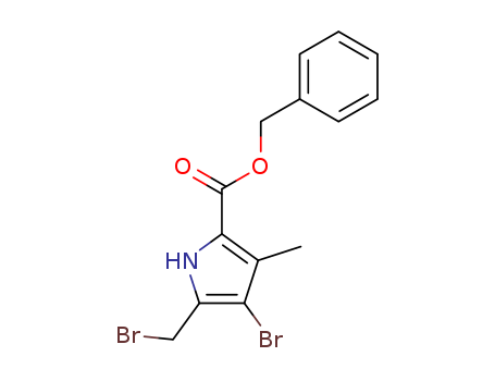 1H-Pyrrole-2-carboxylic acid, 4-bromo-5-(bromomethyl)-3-methyl-, phenylmethyl ester
