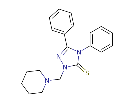 3H-1,2,4-Triazole-3-thione,
2,4-dihydro-4,5-diphenyl-2-(1-piperidinylmethyl)-