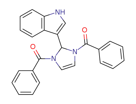 Molecular Structure of 59211-94-8 (1H-Imidazole, 1,3-dibenzoyl-2,3-dihydro-2-(1H-indol-3-yl)-)