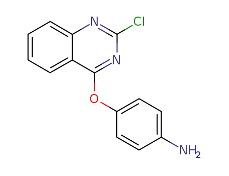 Molecular Structure of 61067-80-9 (Benzenamine, 4-[(2-chloro-4-quinazolinyl)oxy]-)