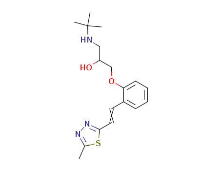 2-METHYL-5-(2-(2-HYDROXY-3-TERT-BUTYLAMINOPROPOXY)STYRYL)-1,3,4-THIADIAZ OL