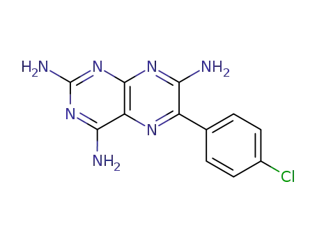 Molecular Structure of 5113-31-5 (2,4,7-Pteridinetriamine, 6-(4-chlorophenyl)-)