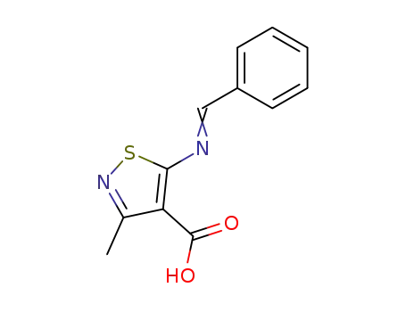 Molecular Structure of 62177-46-2 (4-Isothiazolecarboxylic acid, 3-methyl-5-[(phenylmethylene)amino]-)