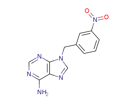 Molecular Structure of 7008-55-1 (9H-Purin-6-amine, 9-[(3-nitrophenyl)methyl]-)