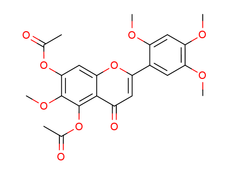 4H-1-Benzopyran-4-one,  5,7-bis(acetyloxy)-6-methoxy-2-(2,4,5-trimethoxyphenyl)-
