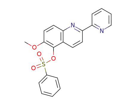 5-Quinolinol, 6-methoxy-2-(2-pyridinyl)-, benzenesulfonate (ester)