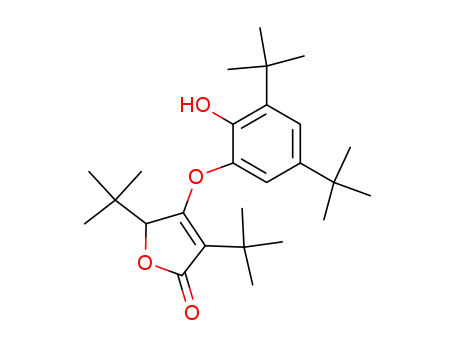 Molecular Structure of 62023-02-3 (2(5H)-Furanone,
4-[3,5-bis(1,1-dimethylethyl)-2-hydroxyphenoxy]-3,5-bis(1,1-dimethyleth
yl)-)
