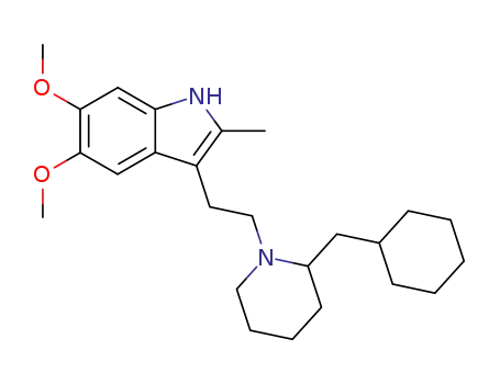 1H-Indole,
3-[2-[2-(cyclohexylmethyl)-1-piperidinyl]ethyl]-5,6-dimethoxy-2-methyl-