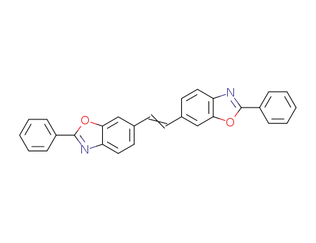 Molecular Structure of 6675-10-1 (Benzoxazole, 6,6'-(1,2-ethenediyl)bis[2-phenyl-)