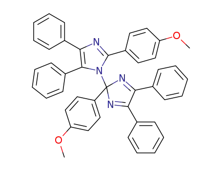 Molecular Structure of 29898-55-3 (1H-Imidazole,
2-(4-methoxyphenyl)-1-[2-(4-methoxyphenyl)-4,5-diphenyl-2H-imidazol-
2-yl]-4,5-diphenyl-)