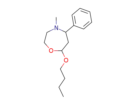 Molecular Structure of 57492-62-3 (1,4-Oxazepine, 7-butoxyhexahydro-4-methyl-5-phenyl-)