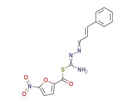 2-Furancarbothioicacid, 5-nitro-, S-[imino[2-(3-phenyl-2-propen-1-ylidene)hydrazinyl]methyl]ester cas  1728-61-6