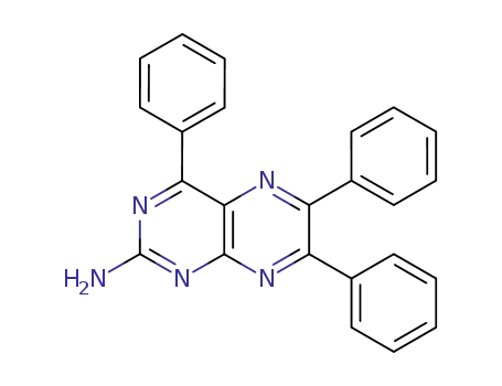 Molecular Structure of 58549-87-4 (2-Pteridinamine, 4,6,7-triphenyl-)