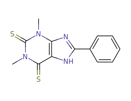 Molecular Structure of 62006-28-4 (1H-Purine-2,6-dithione, 3,7-dihydro-1,3-dimethyl-8-phenyl-)