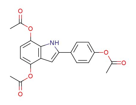 1H-Indole-4,7-diol, 2-[4-(acetyloxy)phenyl]-, diacetate (ester)