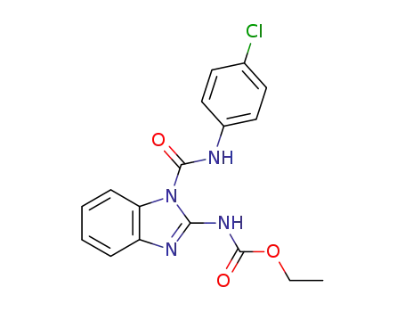 Molecular Structure of 51666-75-2 (Carbamic acid,
[1-[[(4-chlorophenyl)amino]carbonyl]-1H-benzimidazol-2-yl]-, ethyl ester)