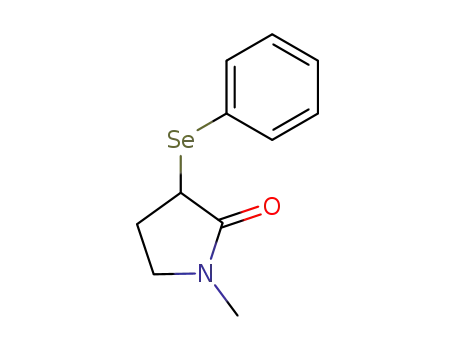 Molecular Structure of 59953-52-5 (2-Pyrrolidinone, 1-methyl-3-(phenylseleno)-)