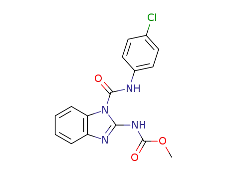 Molecular Structure of 51666-74-1 (Carbamic acid,
[1-[[(4-chlorophenyl)amino]carbonyl]-1H-benzimidazol-2-yl]-, methyl
ester)