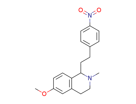 63937-36-0,1,2,3,4-Tetrahydro-6-methoxy-2-methyl-1-(4-nitrophenethyl)isoquinoline,Isoquinoline,1,2,3,4-tetrahydro-6-methoxy-2-methyl-1-(p-nitrophenethyl)- (7CI)