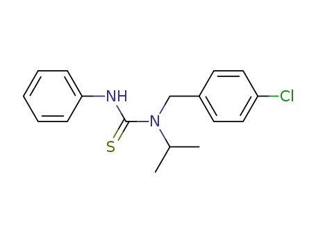 Molecular Structure of 60376-95-6 (Thiourea, N-[(4-chlorophenyl)methyl]-N-(1-methylethyl)-N'-phenyl-)