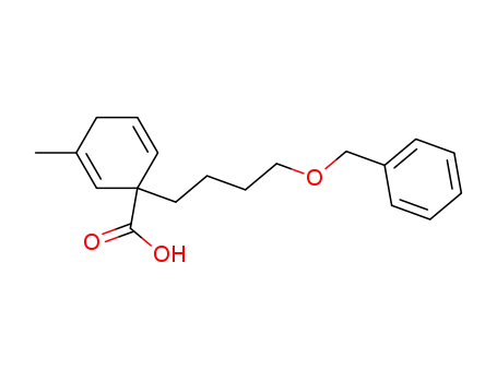 Molecular Structure of 61634-50-2 (2,5-Cyclohexadiene-1-carboxylic acid,
3-methyl-1-[4-(phenylmethoxy)butyl]-)