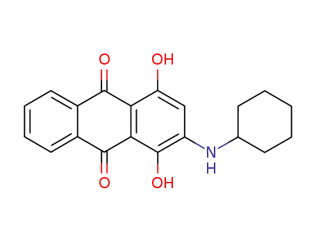 Molecular Structure of 4644-04-6 (9,10-Anthracenedione, 2-(cyclohexylamino)-1,4-dihydroxy-)