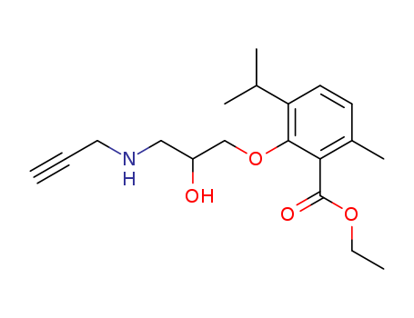 53251-80-2,3-[2-Hydroxy-3-(2-propynylamino)propoxy]-p-cymene-2-carboxylic acid ethyl ester,