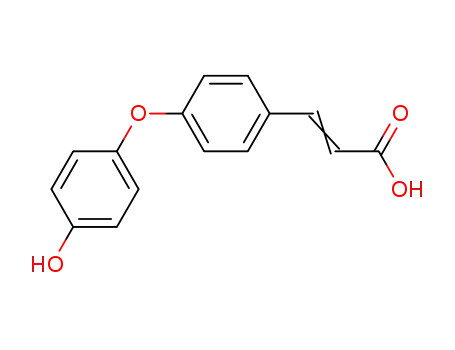 Molecular Structure of 4361-94-8 (2-Propenoic acid,3-[4-(4-hydroxyphenoxy)phenyl]-)