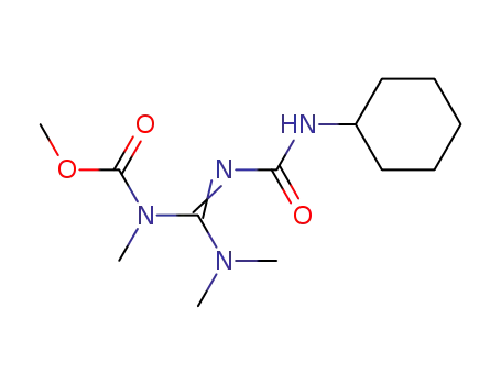 Molecular Structure of 51235-01-9 (Carbamic acid,
[[[(cyclohexylamino)carbonyl]imino](dimethylamino)methyl]methyl-,
methyl ester)