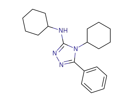 Molecular Structure of 15129-18-7 (4H-1,2,4-Triazol-3-amine, N,4-dicyclohexyl-5-phenyl-)