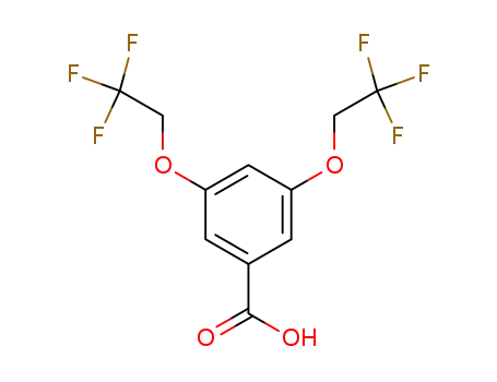 Molecular Structure of 35480-55-8 (Benzoic acid, 3,5-bis(2,2,2-trifluoroethoxy)-)