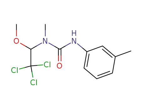 Molecular Structure of 39803-98-0 (Urea, N-methyl-N'-(3-methylphenyl)-N-(2,2,2-trichloro-1-methoxyethyl)-)