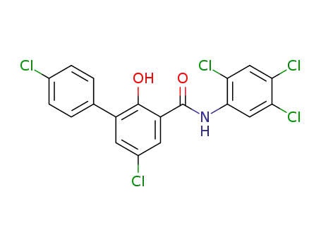 Molecular Structure of 4019-39-0 ([1,1'-Biphenyl]-3-carboxamide,4',5-dichloro-2-hydroxy-N-(2,4,5-trichlorophenyl)-)